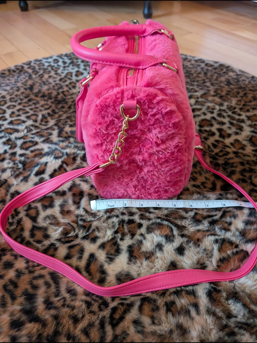 Juicy Couture Hot Pink Faux Fur Satchel - Picture 6 of 7